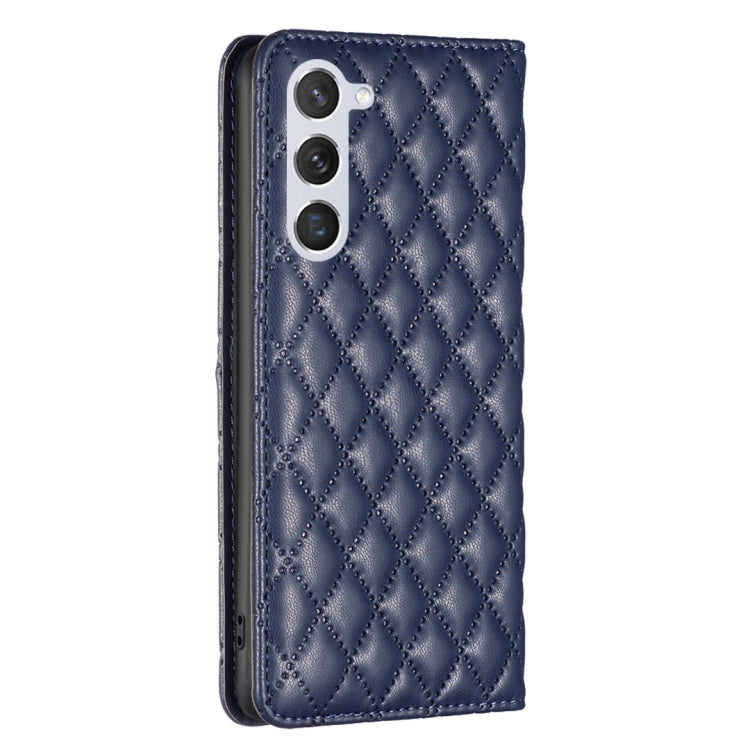 For Samsung Galaxy S25 5G Diamond Lattice Magnetic Leather Flip Phone Case