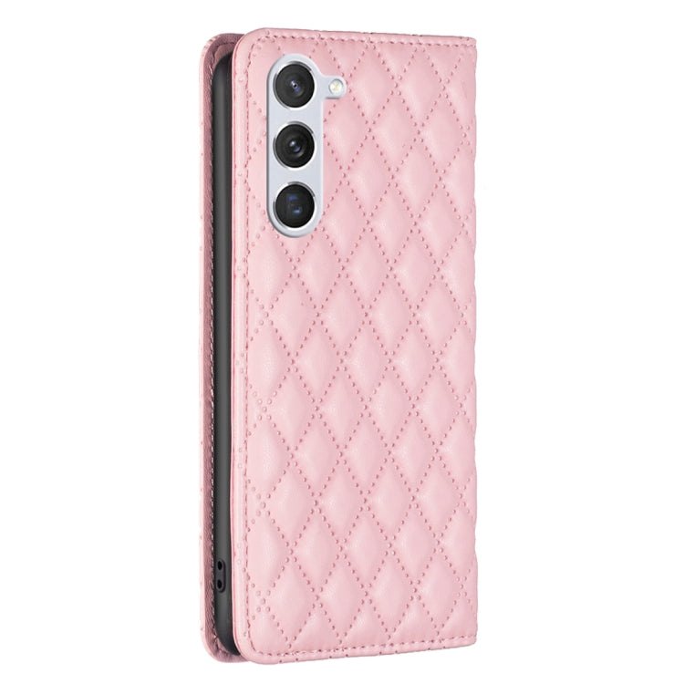 For Samsung Galaxy S25 5G Diamond Lattice Magnetic Leather Flip Phone Case