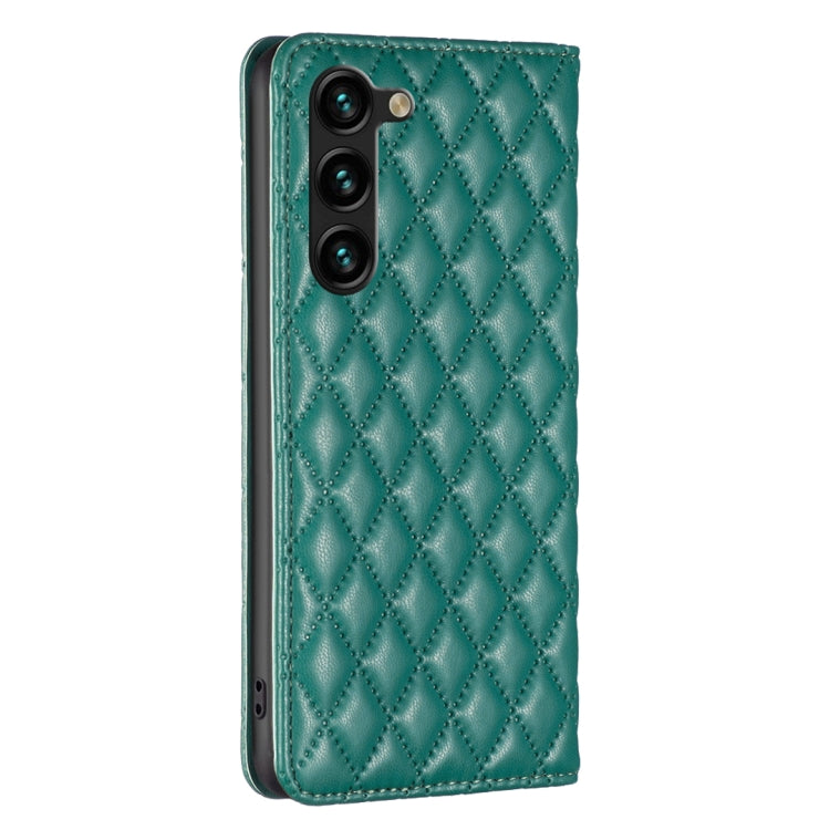 For Samsung Galaxy S25+ 5G Diamond Lattice Magnetic Leather Flip Phone Case