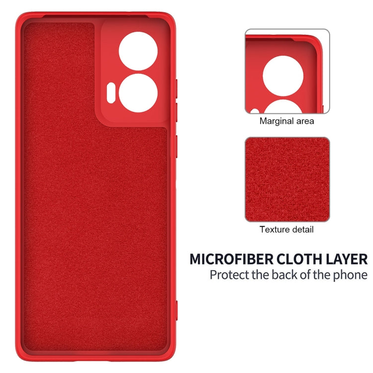For Motorola Edge 50 Fusion / G96 5G Solid Color Liquid Silicone Dropproof Full Coverage Phone Case