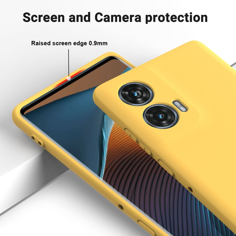 For Motorola Edge 50 Fusion / G96 5G Solid Color Liquid Silicone Dropproof Full Coverage Phone Case
