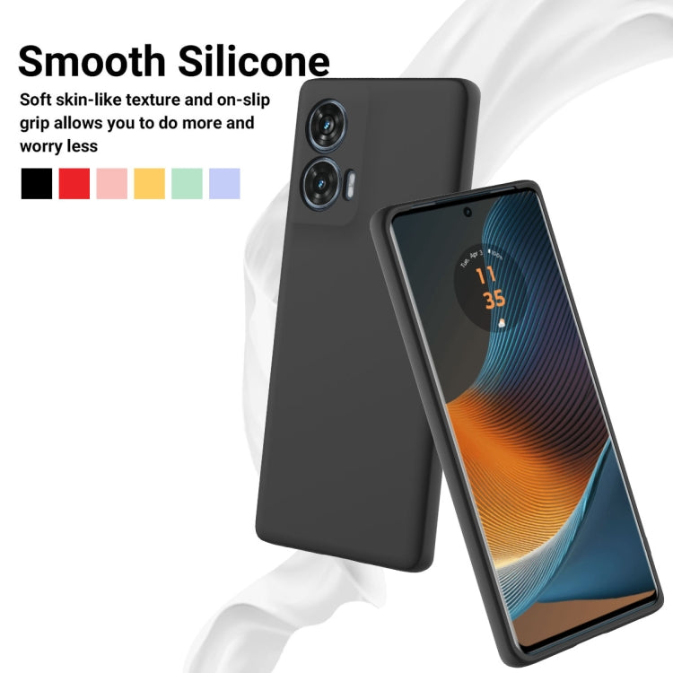 For Motorola Edge 50 Fusion / G96 5G Solid Color Liquid Silicone Dropproof Full Coverage Phone Case