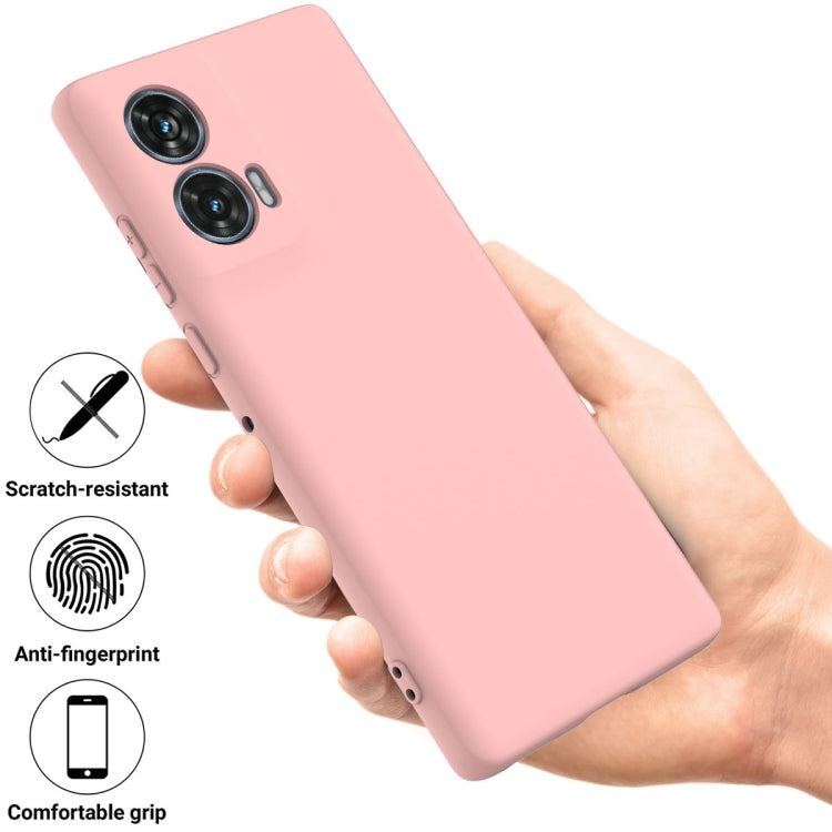For Motorola Edge 50 Fusion / G96 5G Solid Color Liquid Silicone Dropproof Full Coverage Phone Case
