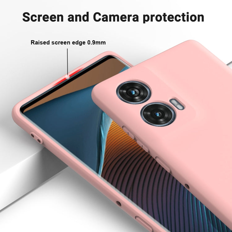 For Motorola Edge 50 Fusion / G96 5G Solid Color Liquid Silicone Dropproof Full Coverage Phone Case