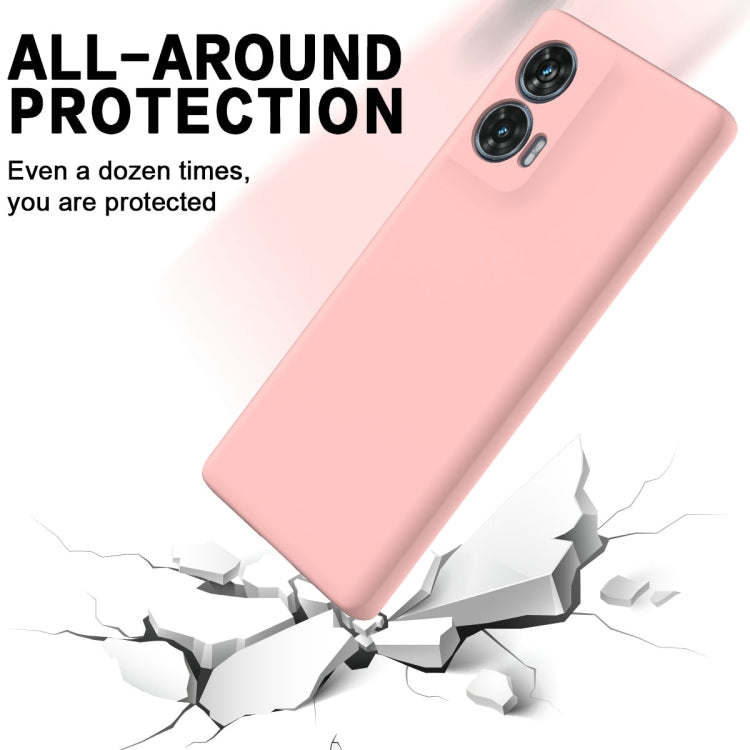 For Motorola Edge 50 Fusion / G96 5G Solid Color Liquid Silicone Dropproof Full Coverage Phone Case
