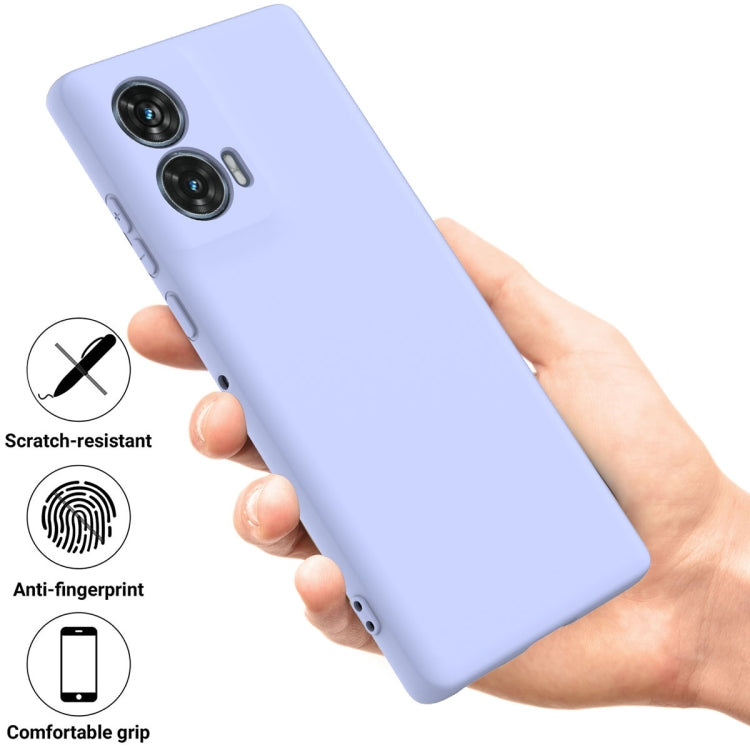 For Motorola Edge 50 Fusion / G96 5G Solid Color Liquid Silicone Dropproof Full Coverage Phone Case