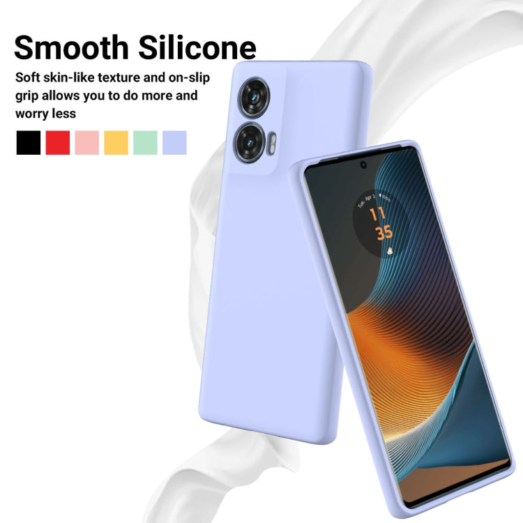 For Motorola Edge 50 Fusion / G96 5G Solid Color Liquid Silicone Dropproof Full Coverage Phone Case
