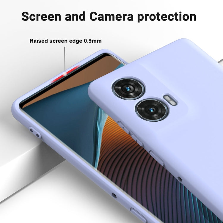 For Motorola Edge 50 Fusion / G96 5G Solid Color Liquid Silicone Dropproof Full Coverage Phone Case