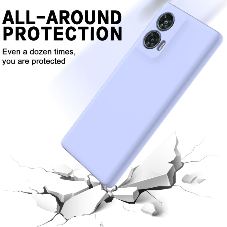 For Motorola Edge 50 Fusion / G96 5G Solid Color Liquid Silicone Dropproof Full Coverage Phone Case
