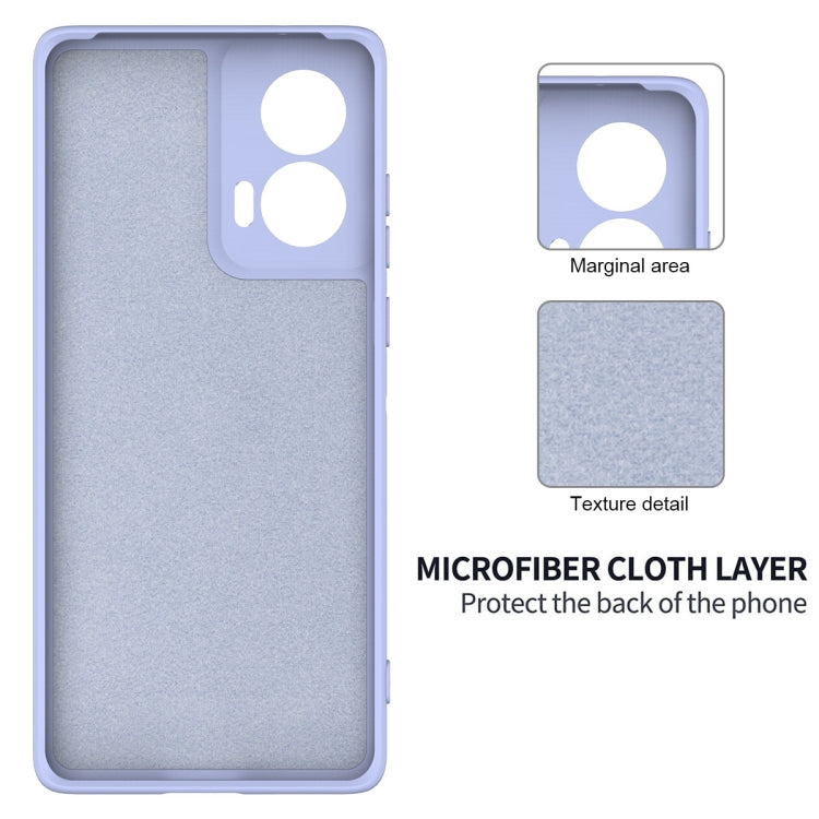 For Motorola Edge 50 Fusion / G96 5G Solid Color Liquid Silicone Dropproof Full Coverage Phone Case