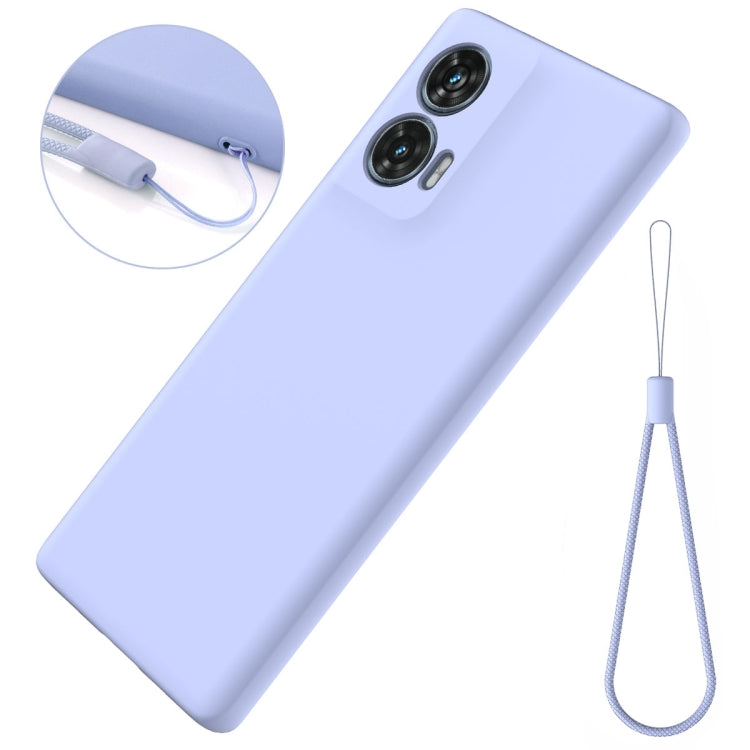 For Motorola Edge 50 Fusion / G96 5G Solid Color Liquid Silicone Dropproof Full Coverage Phone Case