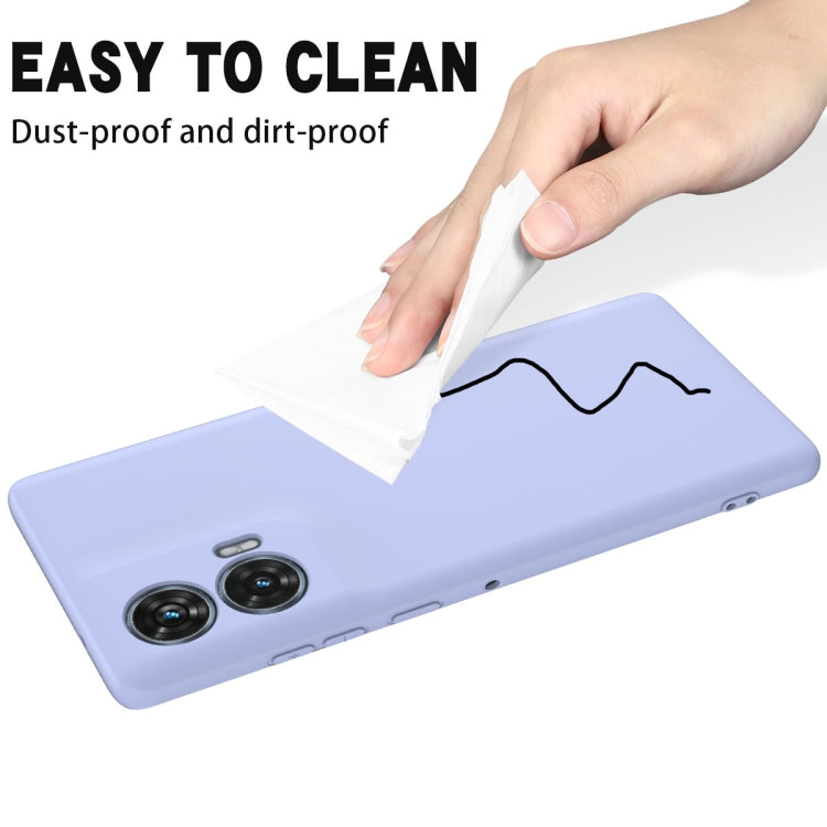 For Motorola Edge 50 Fusion / G96 5G Solid Color Liquid Silicone Dropproof Full Coverage Phone Case