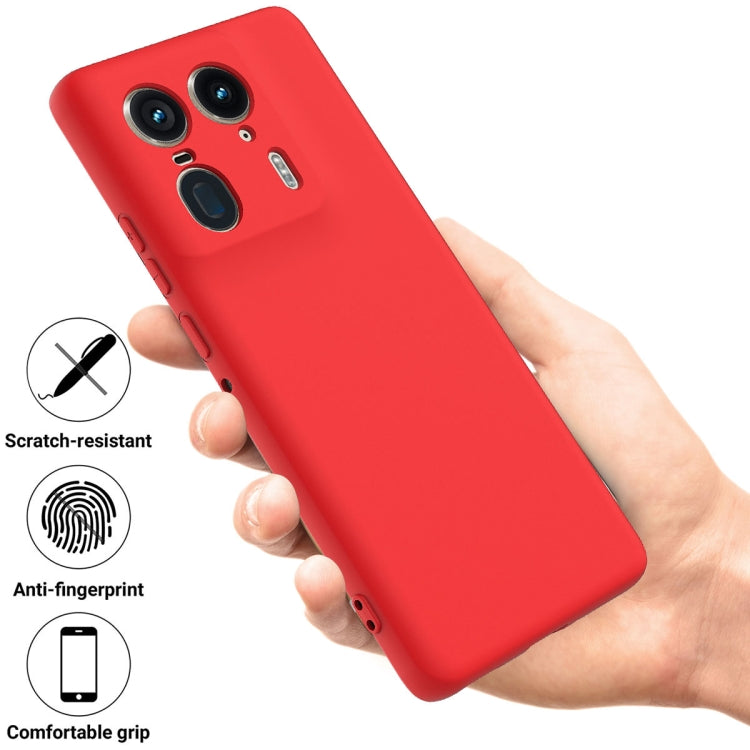 For Motorola Edge 50 Ultra Solid Color Liquid Silicone Dropproof Full Coverage Phone Case