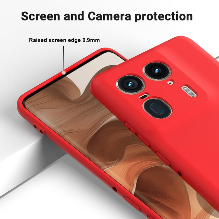For Motorola Edge 50 Ultra Solid Color Liquid Silicone Dropproof Full Coverage Phone Case
