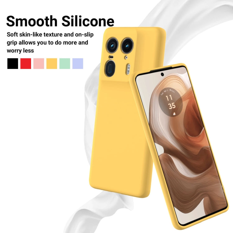 For Motorola Edge 50 Ultra Solid Color Liquid Silicone Dropproof Full Coverage Phone Case