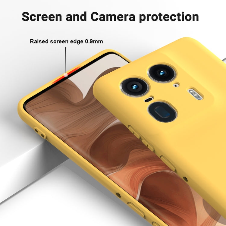 For Motorola Edge 50 Ultra Solid Color Liquid Silicone Dropproof Full Coverage Phone Case