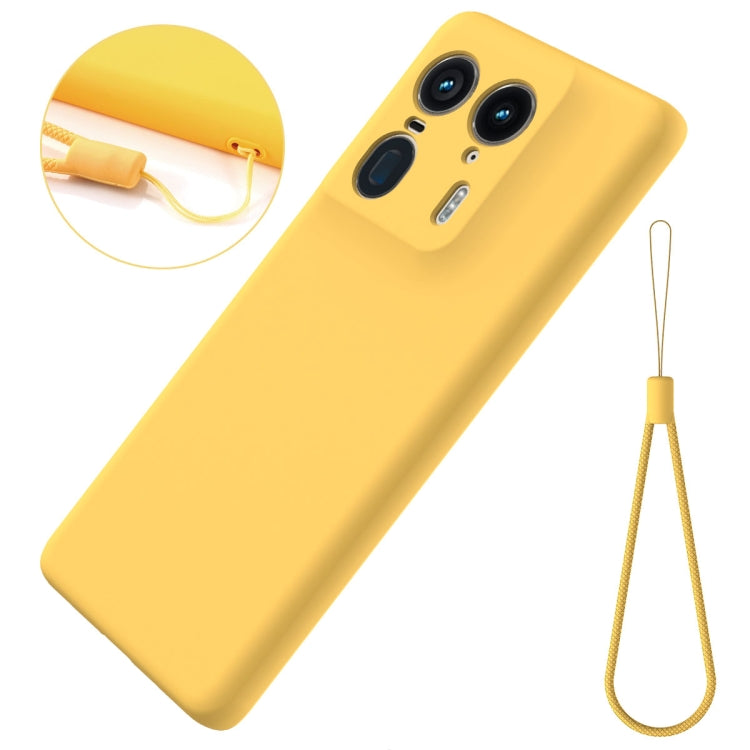 For Motorola Edge 50 Ultra Solid Color Liquid Silicone Dropproof Full Coverage Phone Case