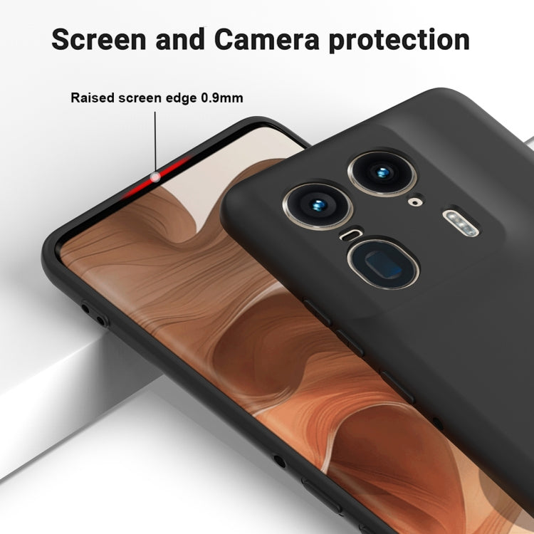 For Motorola Edge 50 Ultra Solid Color Liquid Silicone Dropproof Full Coverage Phone Case