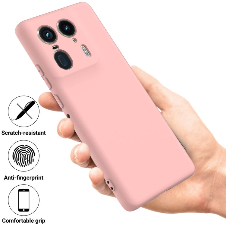 For Motorola Edge 50 Ultra Solid Color Liquid Silicone Dropproof Full Coverage Phone Case