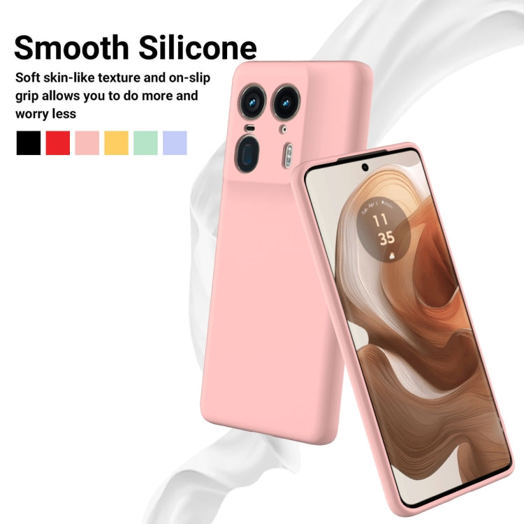 For Motorola Edge 50 Ultra Solid Color Liquid Silicone Dropproof Full Coverage Phone Case