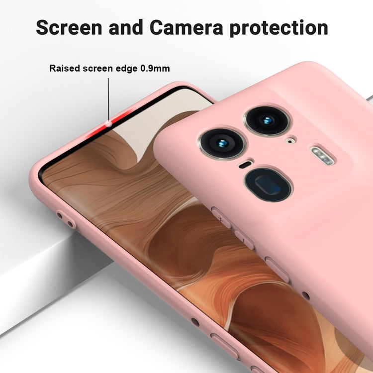 For Motorola Edge 50 Ultra Solid Color Liquid Silicone Dropproof Full Coverage Phone Case