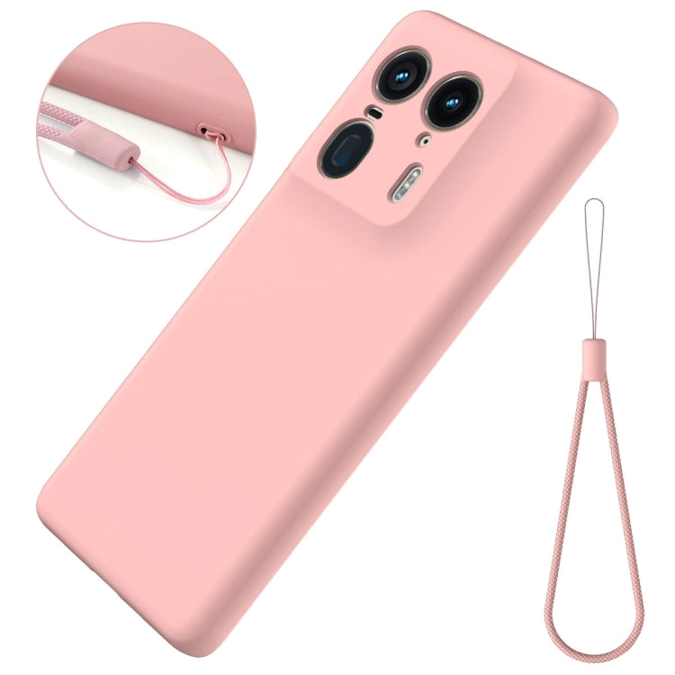 For Motorola Edge 50 Ultra Solid Color Liquid Silicone Dropproof Full Coverage Phone Case