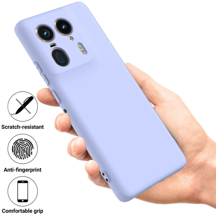 For Motorola Edge 50 Ultra Solid Color Liquid Silicone Dropproof Full Coverage Phone Case