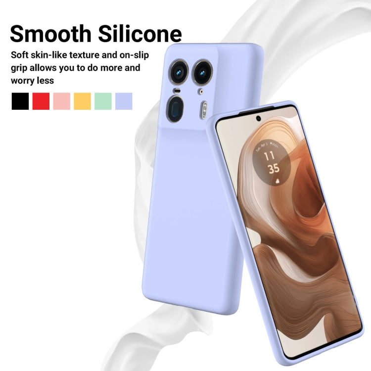 For Motorola Edge 50 Ultra Solid Color Liquid Silicone Dropproof Full Coverage Phone Case