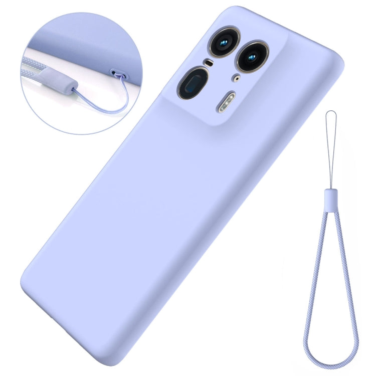 For Motorola Edge 50 Ultra Solid Color Liquid Silicone Dropproof Full Coverage Phone Case