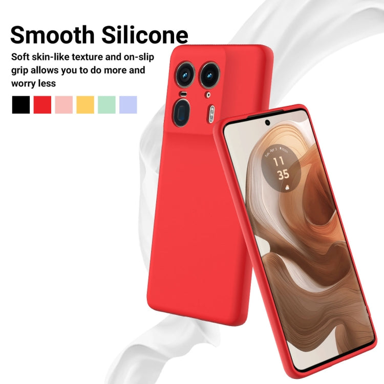 For Motorola Moto X50 Ultra Solid Color Liquid Silicone Dropproof Full Coverage Phone Case