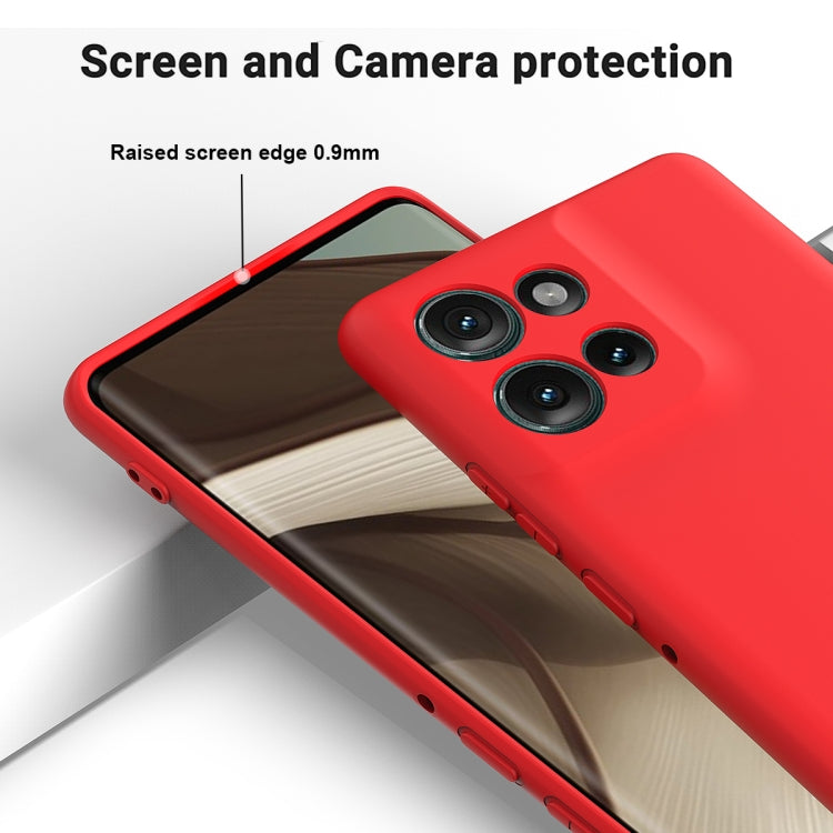 For Motorola Edge 50 Solid Color Liquid Silicone Dropproof Full Coverage Phone Case
