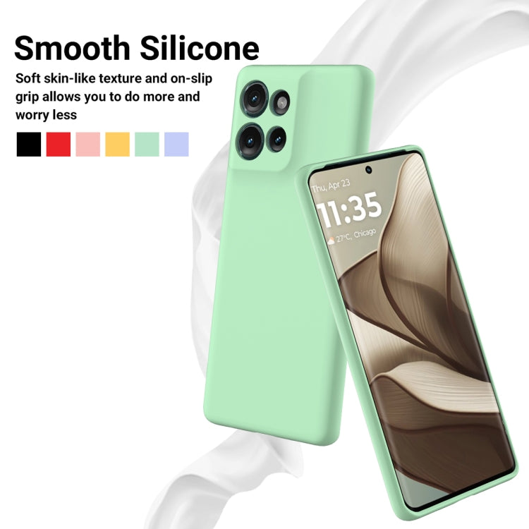 For Motorola Edge 50 Solid Color Liquid Silicone Dropproof Full Coverage Phone Case