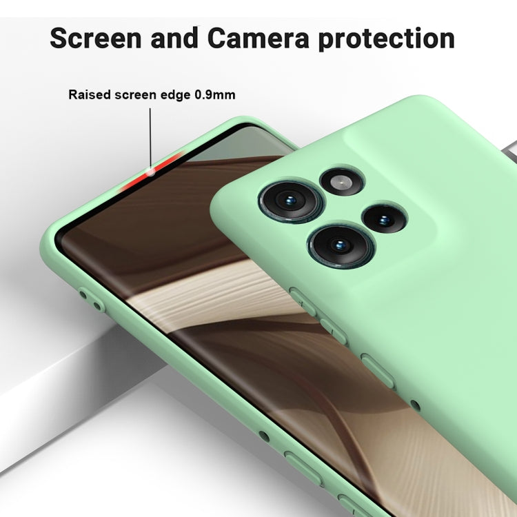 For Motorola Edge 50 Solid Color Liquid Silicone Dropproof Full Coverage Phone Case