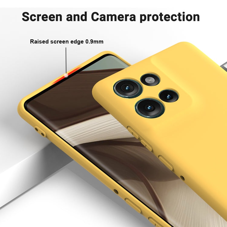 For Motorola Edge 50 Solid Color Liquid Silicone Dropproof Full Coverage Phone Case