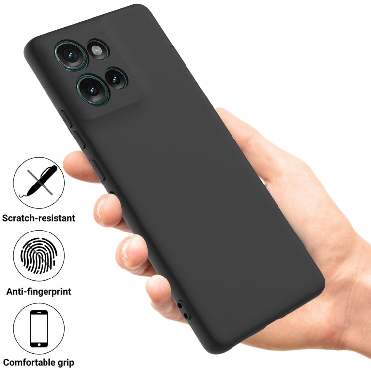 For Motorola Edge 50 Solid Color Liquid Silicone Dropproof Full Coverage Phone Case