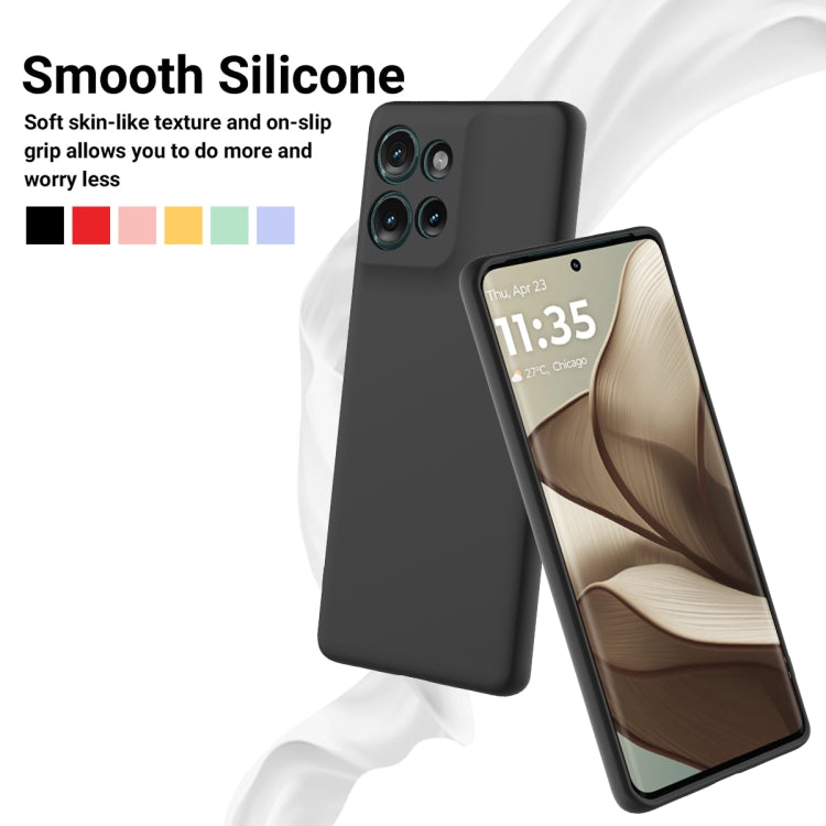 For Motorola Edge 50 Solid Color Liquid Silicone Dropproof Full Coverage Phone Case
