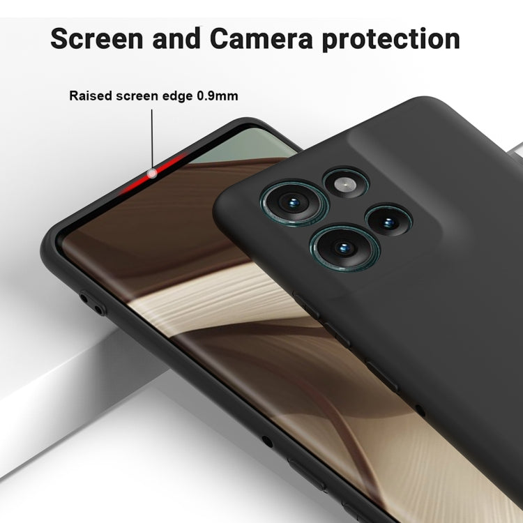 For Motorola Edge 50 Solid Color Liquid Silicone Dropproof Full Coverage Phone Case
