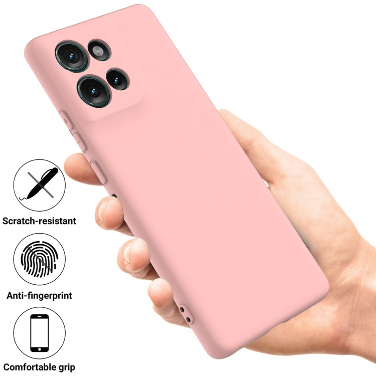 For Motorola Edge 50 Solid Color Liquid Silicone Dropproof Full Coverage Phone Case