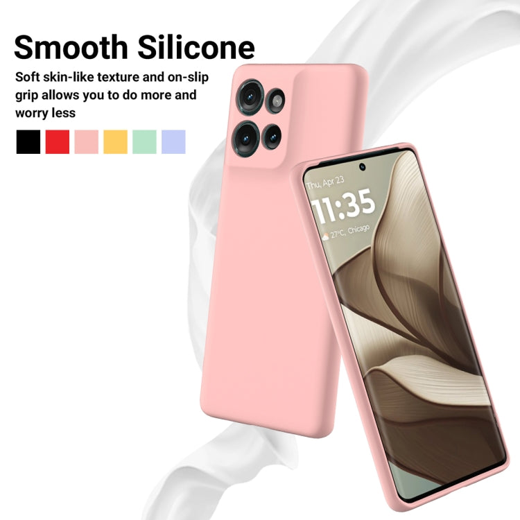 For Motorola Edge 50 Solid Color Liquid Silicone Dropproof Full Coverage Phone Case