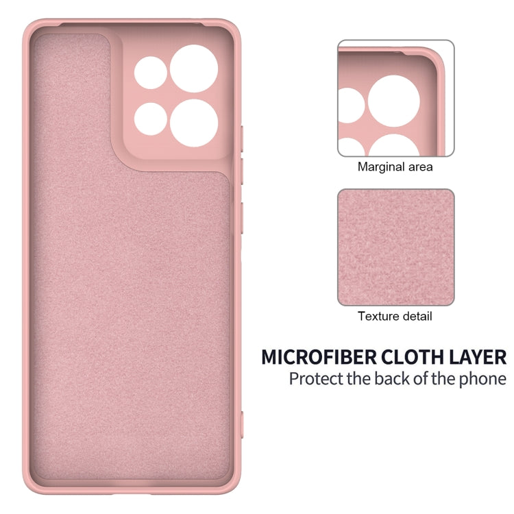 For Motorola Edge 50 Solid Color Liquid Silicone Dropproof Full Coverage Phone Case