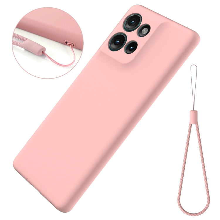 For Motorola Edge 50 Solid Color Liquid Silicone Dropproof Full Coverage Phone Case