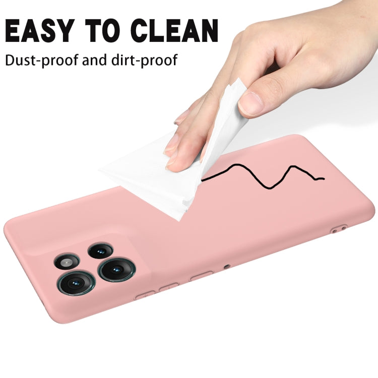 For Motorola Edge 50 Solid Color Liquid Silicone Dropproof Full Coverage Phone Case