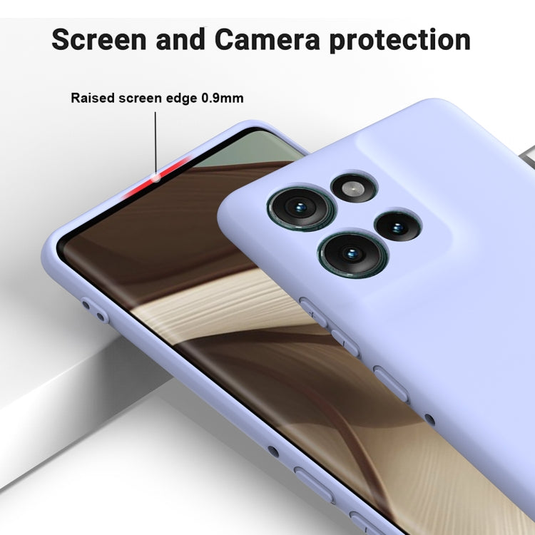 For Motorola Edge 50 Solid Color Liquid Silicone Dropproof Full Coverage Phone Case