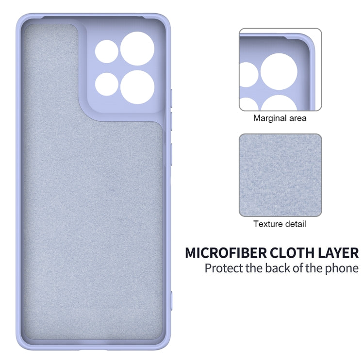 For Motorola Edge 50 Solid Color Liquid Silicone Dropproof Full Coverage Phone Case