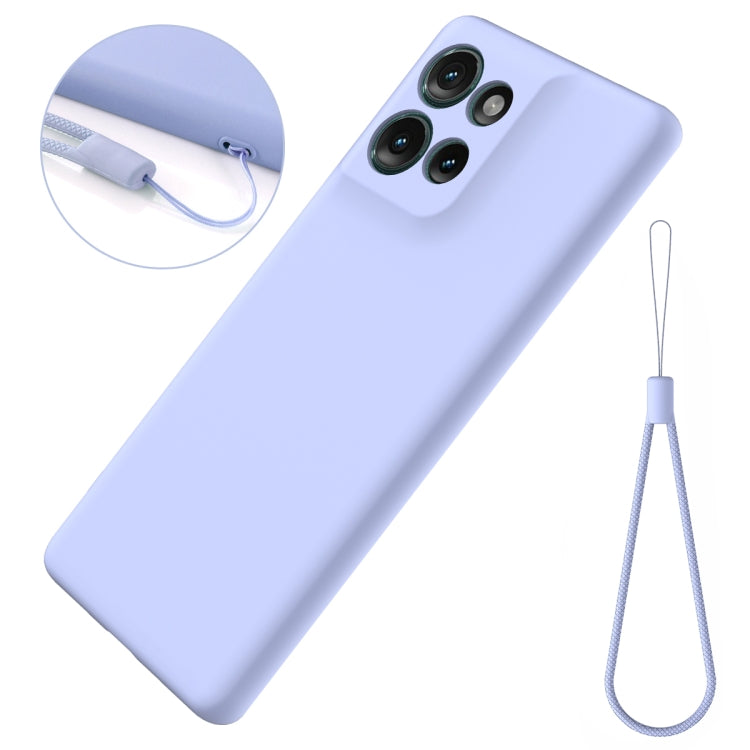 For Motorola Edge 50 Solid Color Liquid Silicone Dropproof Full Coverage Phone Case