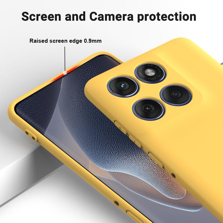 For Motorola Edge 60 Fusion / Edge 60 Solid Color Liquid Silicone Dropproof Full Coverage Phone Case