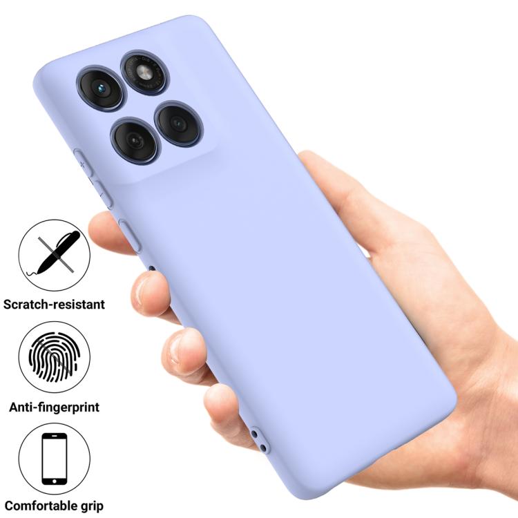 For Motorola Edge 60 Fusion / Edge 60 Solid Color Liquid Silicone Dropproof Full Coverage Phone Case