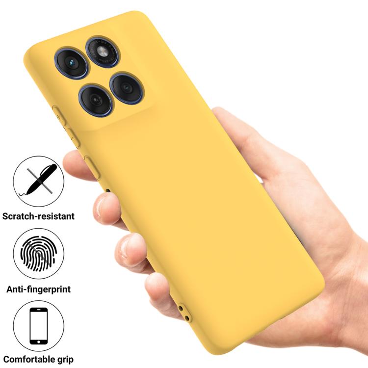 For Motorola Edge 60s Solid Color Liquid Silicone Dropproof Full Coverage Phone Case