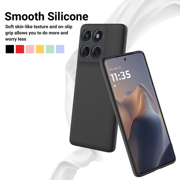 For Motorola Edge 60s Solid Color Liquid Silicone Dropproof Full Coverage Phone Case