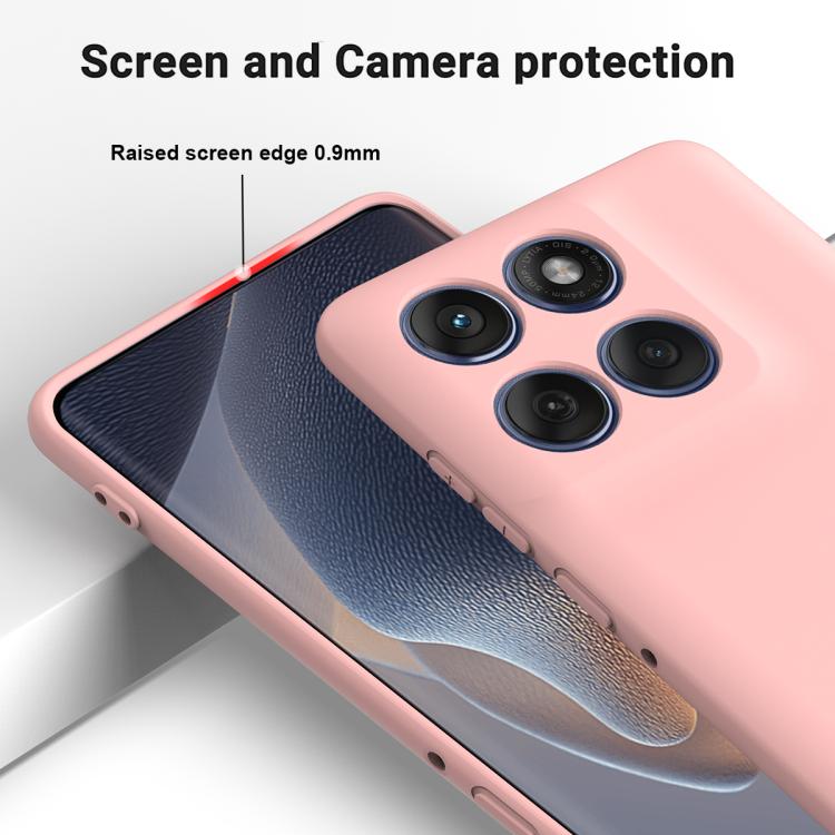 For Motorola Edge 60s Solid Color Liquid Silicone Dropproof Full Coverage Phone Case